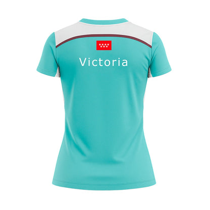 Camiseta de Pádel Mujer Verde Azulado y Blanca - Sarposhop