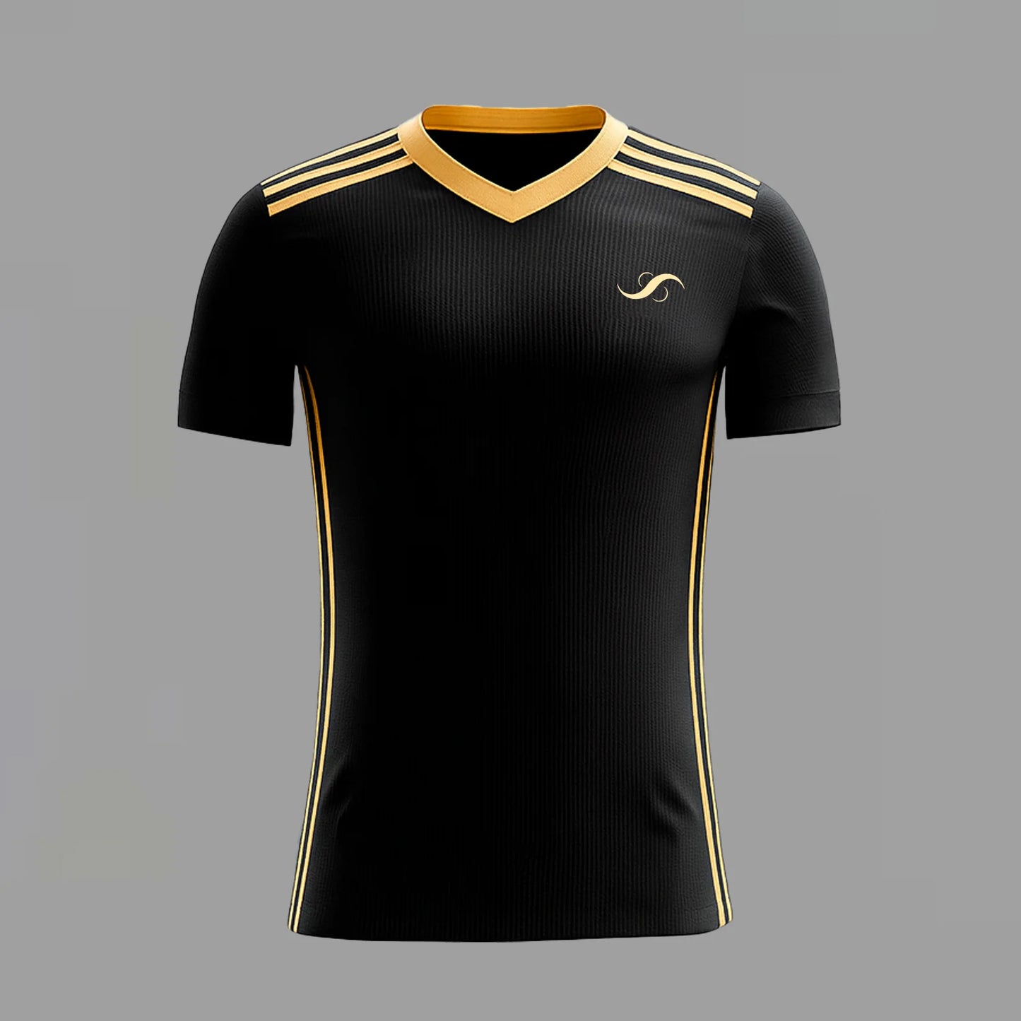 Camiseta de Pádel Negra y Amarilla Personalizada