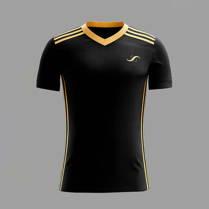 Camiseta de Pádel Negra y Amarilla Personalizada