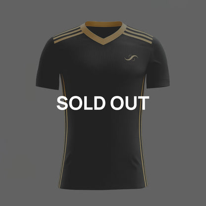 Camiseta de Pádel Negra y Amarilla Líneas