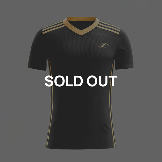 Camiseta de Pádel Negra y Amarilla Líneas