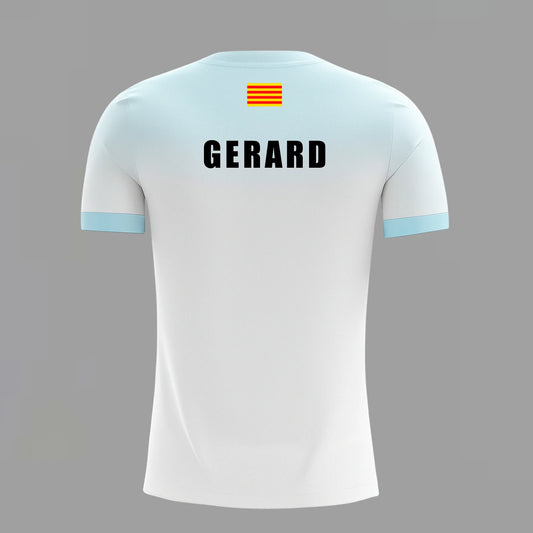 Camiseta de Pádel Blanca y Azul