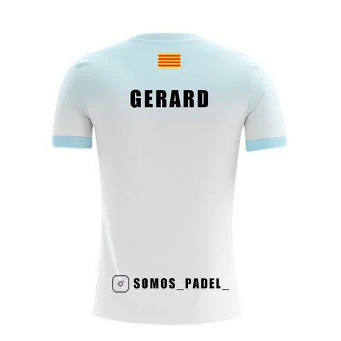 Camiseta de Pádel Blanca y Azul - Edición Especial "Somos Padel" - Sarposhop