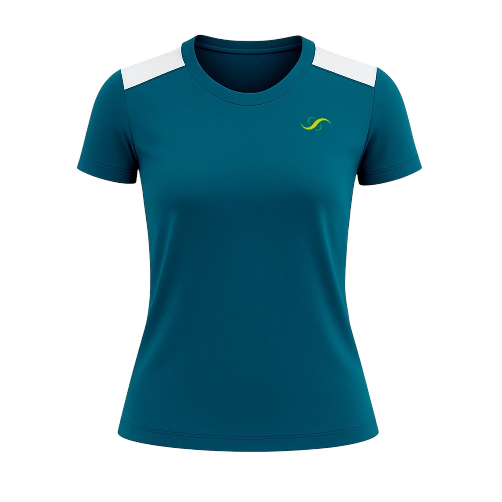 Camiseta de Pádel Mujer Verde Oscuro y Blanca - Sarposhop