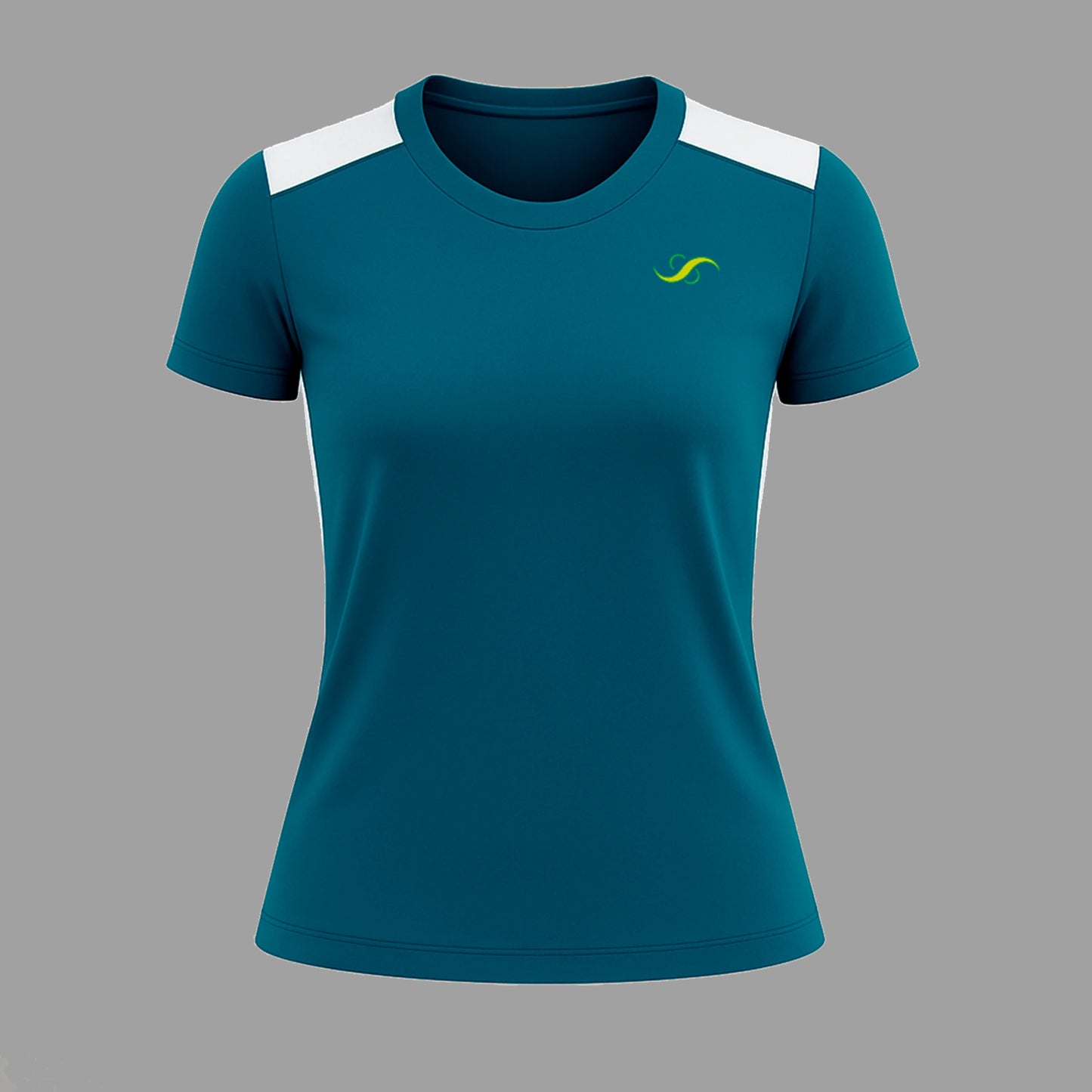 Camiseta de Pádel Mujer Verde Oscuro y Blanca - Sarposhop