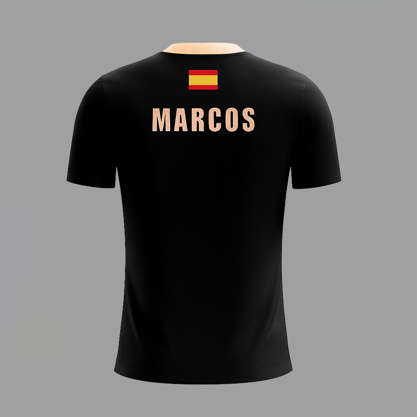 Camiseta de Pádel Negra y Salmón