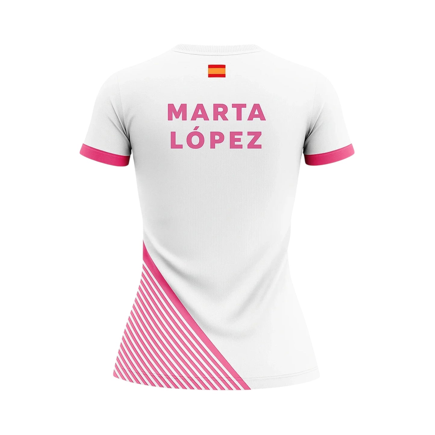 Camiseta de Pádel Mujer Blanca y Rosa - Sarposhop
