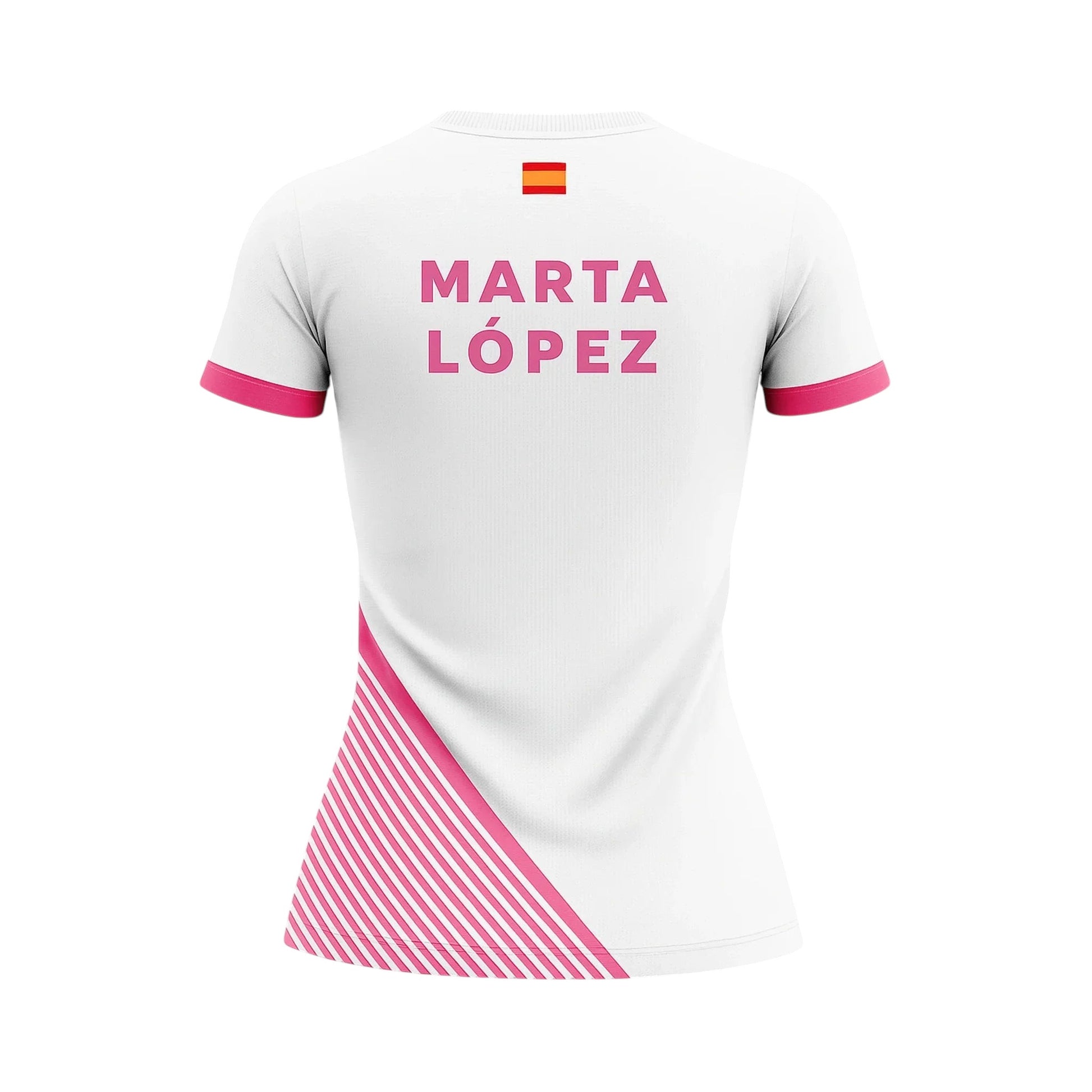 Camiseta de Pádel Mujer Blanca y Rosa - Sarposhop