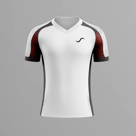 Camiseta de Pádel Blanca y Roja