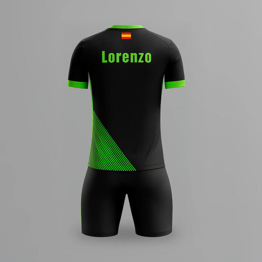Conjunto de Pádel Negro y Verde