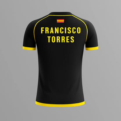 Camiseta de Pádel Negra y Amarilla