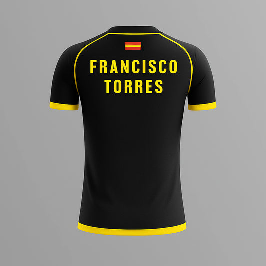 Camiseta de Pádel Negra y Amarilla