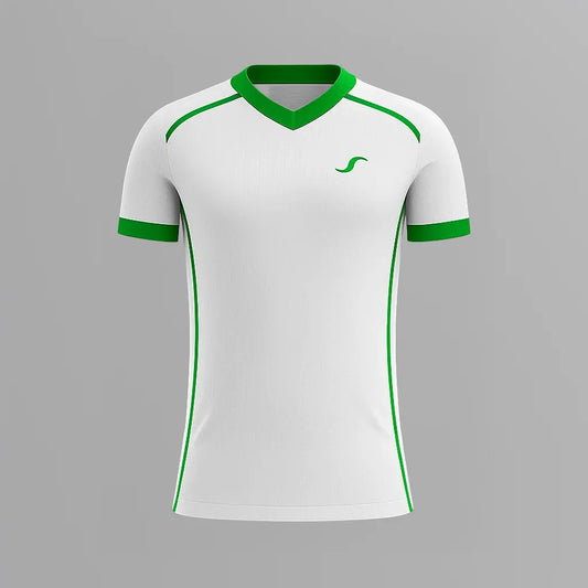 Camiseta de Pádel Blanca y Verde