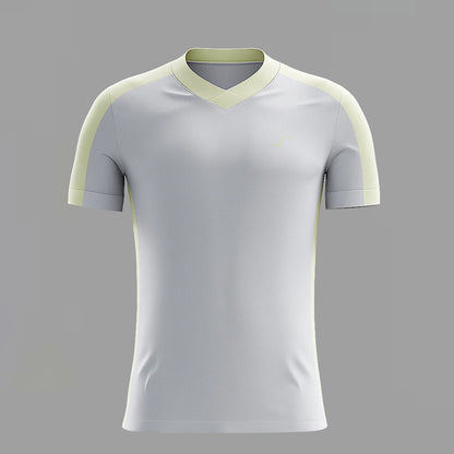 Camiseta de Pádel Gris y Amarilla Personalizada