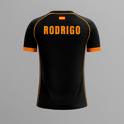 Camiseta de Pádel Negra y Naranja