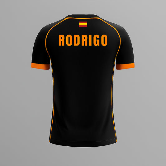 Camiseta de Pádel Negra y Naranja