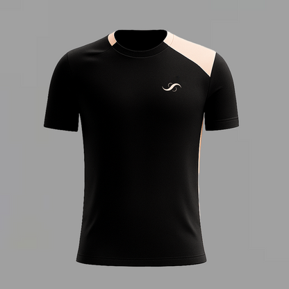 Camiseta de Pádel Negra y Salmón