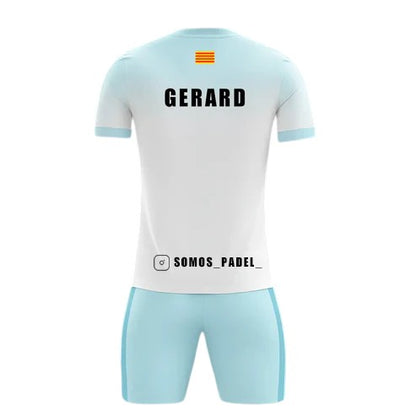Conjunto de Pádel Blanco y Azul Claro - Edición Especial "Somos Padel" - Sarposhop