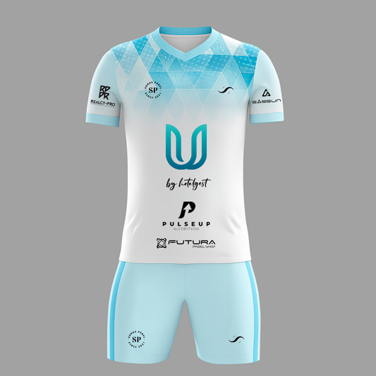 Conjunto de Pádel Blanco y Azul Claro - Edición Especial "Somos Padel"