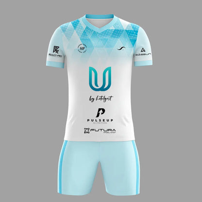 Conjunto de Pádel Blanco y Azul Claro