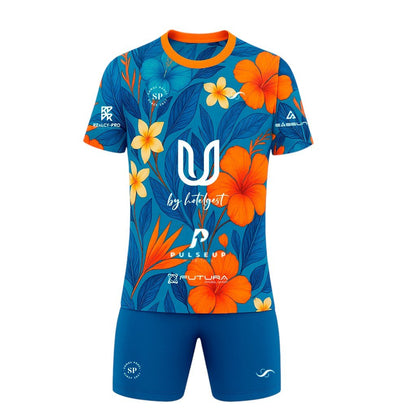 Conjunto de Pádel Tropical Azul y Naranja - Edición Especial "Somos Padel" - Sarposhop