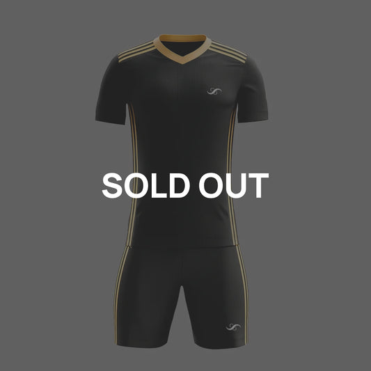 Conjunto de Pádel Negro y Amarillo Líneas