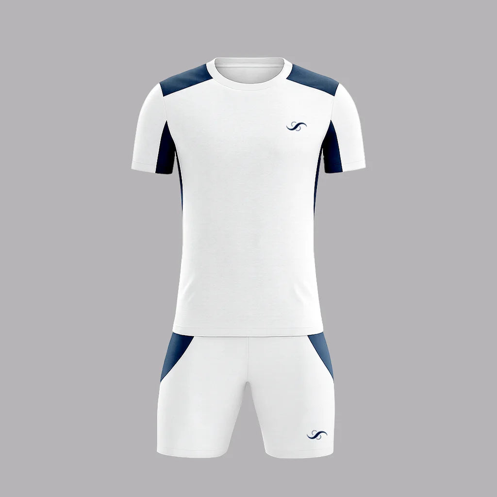 Conjunto de Pádel Personalizado Blanco y Azul Marino