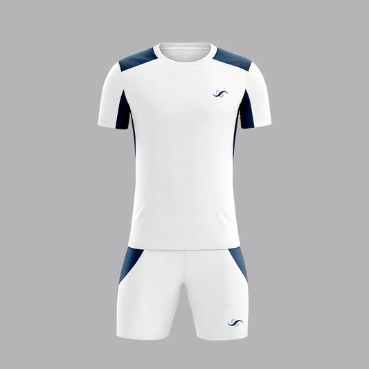 Conjunto de Pádel Personalizado Blanco y Azul Marino