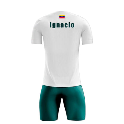 Conjunto de Pádel Blanco y Verde Geométrico - Sarposhop
