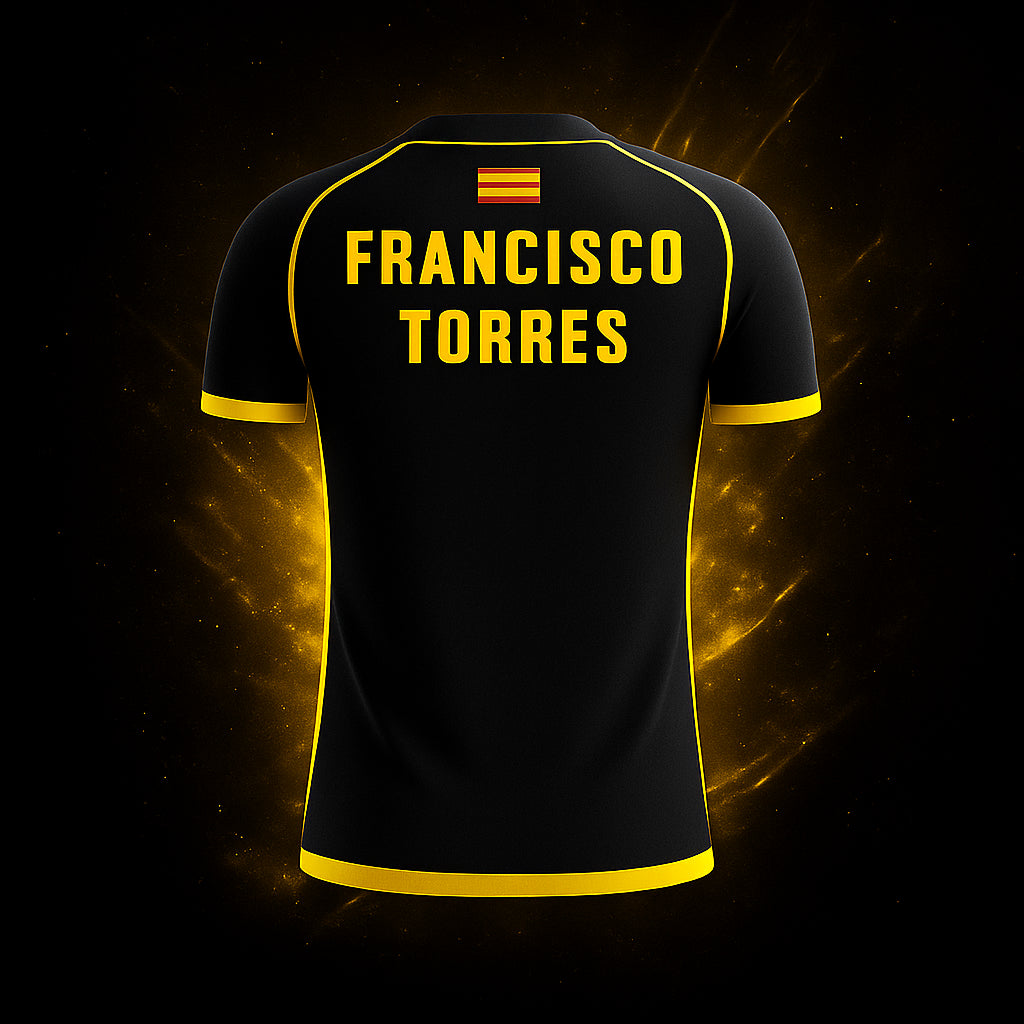 Camiseta de Pádel Negra y Amarilla