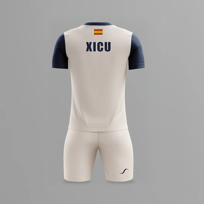 Conjunto de Pádel Beige y Azul