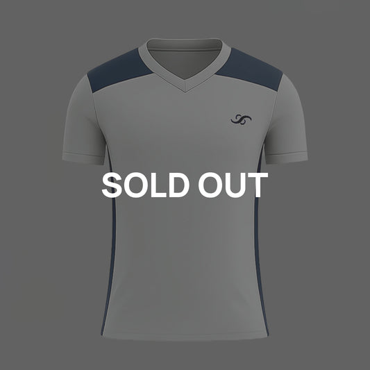 Camiseta de Pádel Blanco Grisáceo y Azul