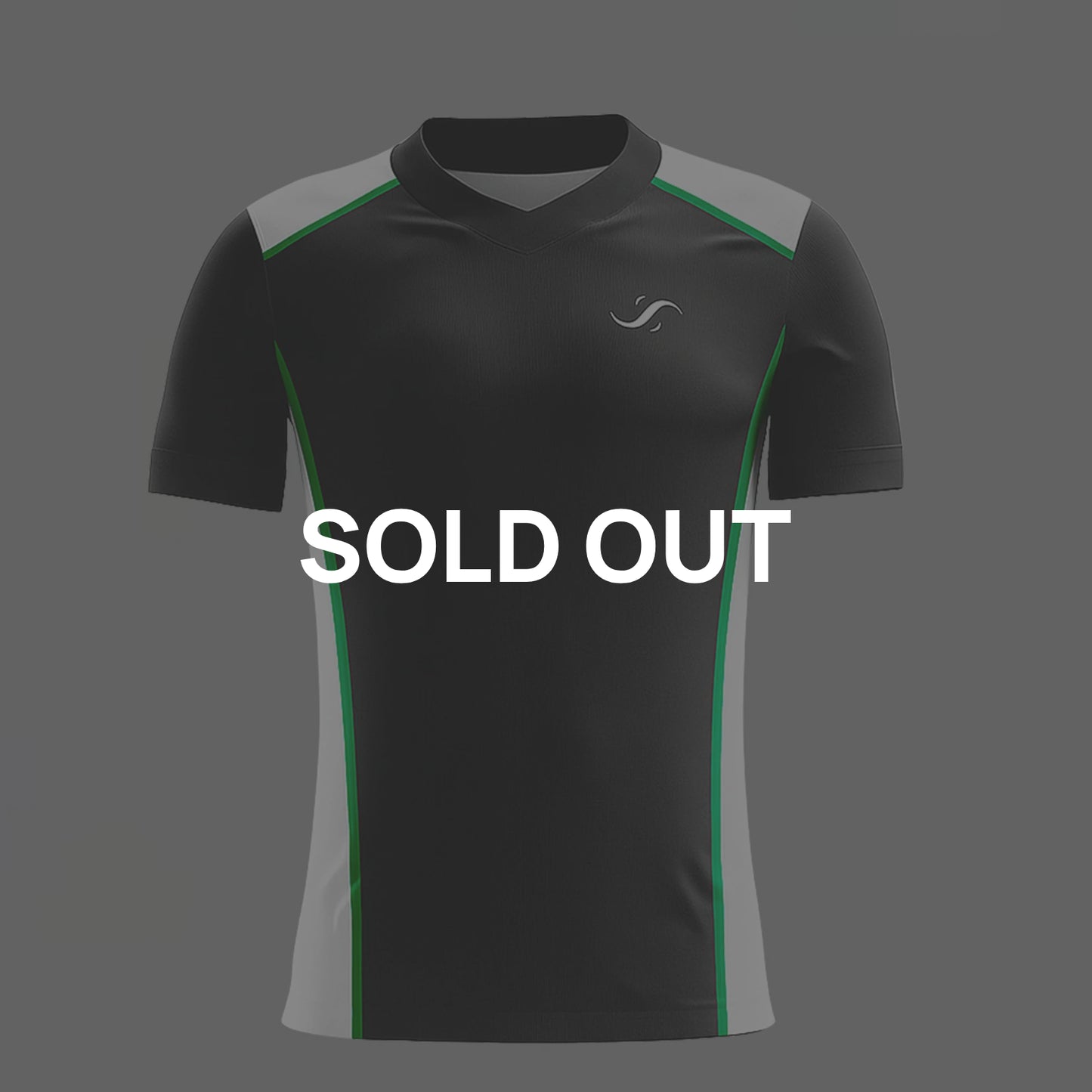 Camiseta de Pádel Negra, Blanca y Verde Personalizada